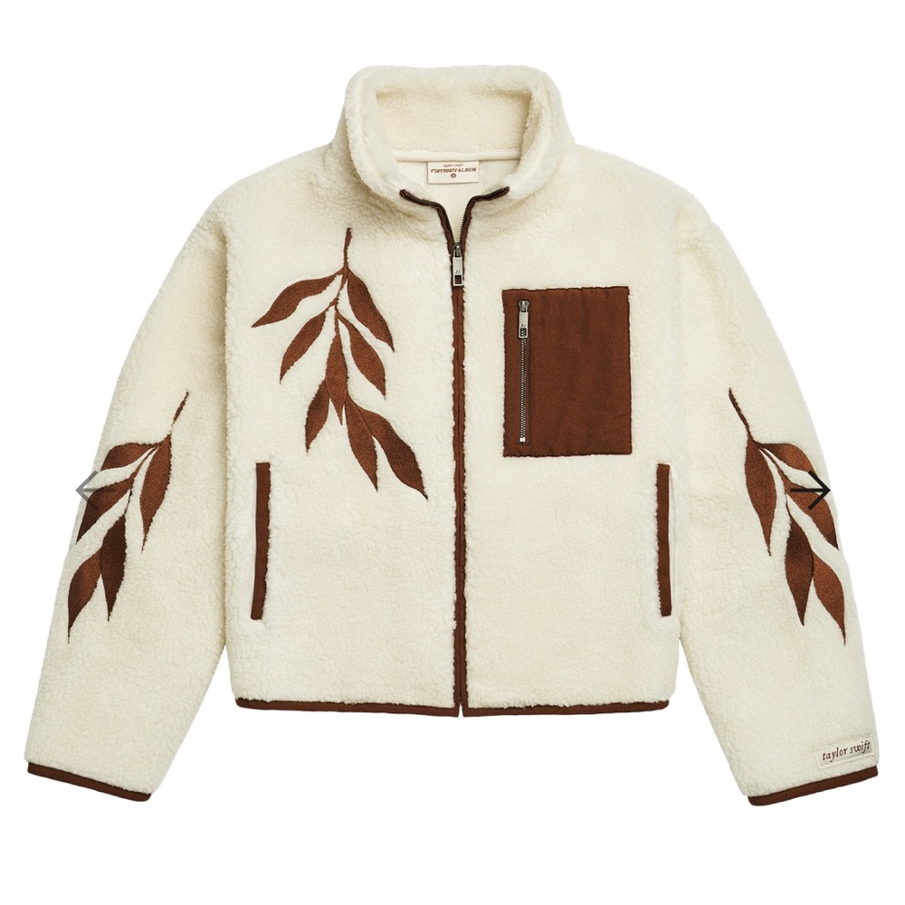 Taylor Swift LIFE IS A WILLOW ZIP UP SHERPA FLEECE JACKET